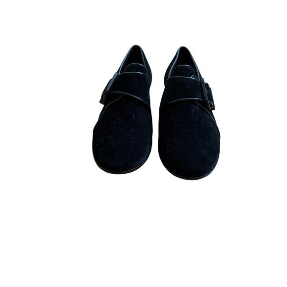 Pour la Victoire Black Velvet Velour Belted Oxford Loafers Flats Size 6 NWT - Picture 9 of 10